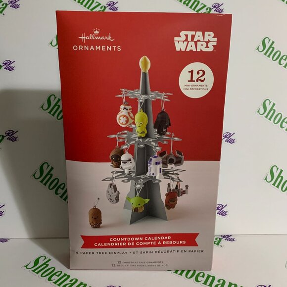 Hallmark Other - Hallmark Countdown Advent Tree Calendar 12 Mini Ornaments Star Wars Christmas